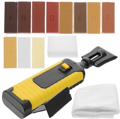 POPETPOP Laminate Floor Repair Kit with 11 Wood Wax Colors, Scratch Remover and Filler for Kitchen, Doors, Vinyl Plank and Wood Flooring Restoration
