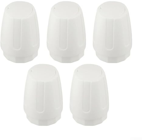 Jonikuper Heizkörperventilkappe, M30 x 1,5, Kunststoff-Zubehör, kompatibel mit Fußbodenheizung, Verteiler, Handrad, automatische Temperaturregelventile (lang), 5 Stück