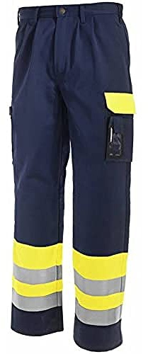 Blaklader 15841860 Hose mit hoher Sichtbarkeit, Gelb/Marine, grootte C46