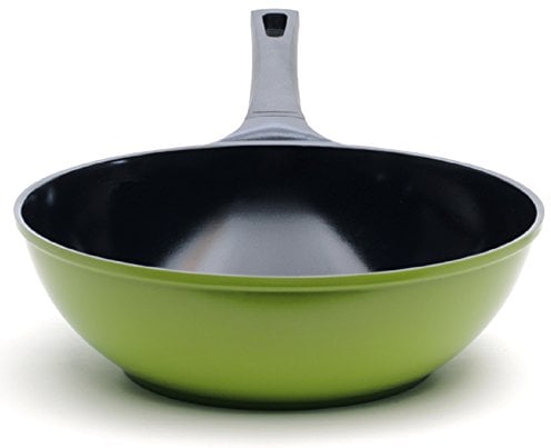 The 12 Green Earth Wok by Ozeri, with Smooth Ceramic Non-Stick Coating (100% PTFE and PFOA Free)