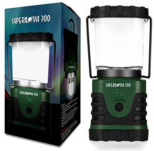 Supernova Battery Powered Lantern, Bright, Long Lasting, Weather-Resistant LED Camping Lantern, Great for Storms, Hurricane Supplies, Survival Kit, Power Outages, Outdoors, & Camping Essentials (300)