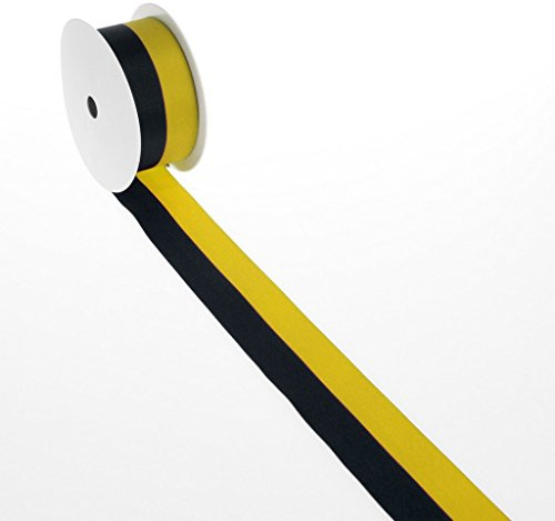 Vereinsband - schwarz, gelb - 25 mm x 25 m - 2436 25 43