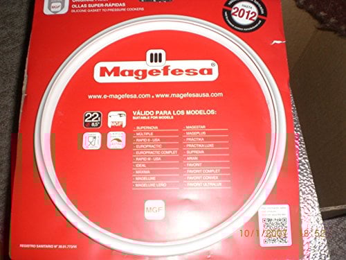 Magefesa - Junta de Silicona de 22cm Compatible con Todos los Modelos de Olla Express Fabricados hasta 2012, 09REMEJUSII, 8414244996227