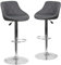 Flash Furniture Caldwell Barhocker aus Vinyl, höhenverstellbar, verchromt, Grau, 2 Stück