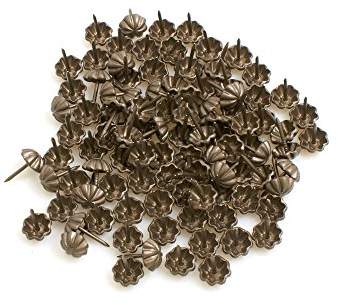 Design61 Ziernägel 100 St. Polsternägel Möbelnägel 13x12mm Retro altmessing