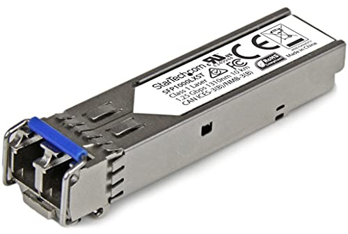 StarTech MSA Uncoded Compatible SFP Module, 1000BASE-LX, LC 10km, 1310nm | 1GbE Single Mode Fibre Optic Transceiver, 1GE Gigabit Ethernet SFP, DDM, SFP1000LXST, SMF