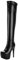 LUXMAX Stivali Alti Donna sopra Il Ginocchio Plateau Tacco Alto Tacchi a Spillo Scarpe Tacco Altissimo con Cerniera (Nero 1) - 42 EU
