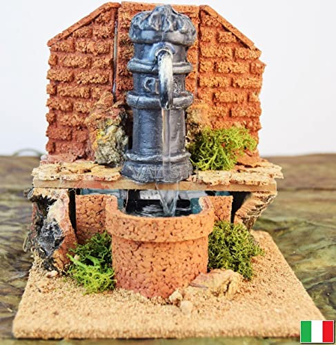 Fuente original con agua en movimiento.