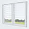 Rollmayer Klemmfix-Doppelrollo ohne Bohren Klemmrollo Fensterrollo Duo Rollo Sonnenschutzrollo Zebrarollo Seitenzugrollo für Fenster und Tür (Weiß - 75 x 220 cm - BxH)