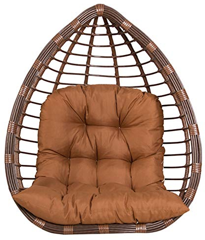 DAIHAN Schaukelkissen｜Hängesessel Kissen｜ Auflage Für Polyrattan/Rattan Hängeschaukel｜Ei Hängesessel｜Rückenkissen｜Hängestuhl Sitzauflage Kissen Polster,Braun,80x120cm