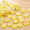 100 Stück Radiergummi, Mini Radiergummis, Lachgesicht Radiergummi, Geeignet als Geschenk für Kinder, Geeignet für Bleistifte(Gelb)