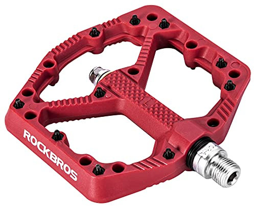 ROCKBROS Fahrradpedale Nylon MTB Pedale rutschfest Verschleißfest 9/16’’ Pedale für MTB, Rennrad, E-Bike