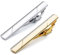 2 pcs Pince à cravate minimaliste en métal pour homme -Pince à cravate - Pour le travail, les mariages, les occasions décontractées ou formelles （Or + Argent）