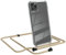 EAZY CASE Handykette kompatibel mit iPhone 11 Pro Max Handyhülle mit Umhängeband, Handykordel mit Schutzhülle, Silikonhülle, Hülle, Stylische Kette für Smartphone, Taupe - Clips Schwarz