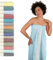 Flora Furora Saunahandtuch Saunatuch Damen + Herren, Hamamtuch groß 100x200 XXL: lang, platzsparend, leicht | Sauna Handtuch, Wellness Spa Tuch (Aqua, 100 x 200 cm)