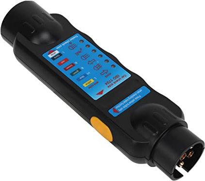 Trailer Plug Tester, 7 Pin Electrical Tow Bar Wiring Circuit Light Connector Test Tool for Truck RV ()