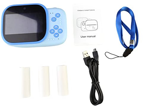 Lambo Instant Camera for, 1080p Thermal Printing Portable Digital Camera, 3 Inch Large Screen with Instant Print Camera, Gift