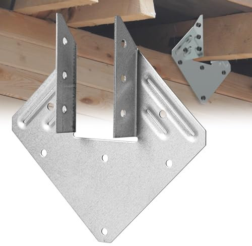 CHENTEEL 20pcs Rafter Tie Brackets, Galvanized Hurricane Straps, Seismic Joist Hangers, Roof Brackets