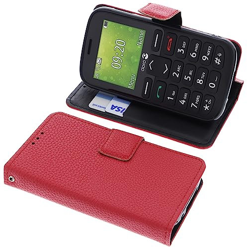 foto-kontor Cover compatible with Doro 1380 book-style red case