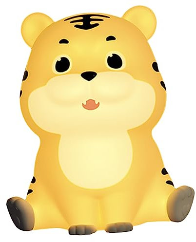 Artibetter Hudundun Kleines Nachtlicht Cartoon-led-Lampe Kinderzimmerlampe Stillen Leicht Tiger-nachttischlampe Kawaii-Tier-nachtlampen Gebührenpflichtig Abs Schlafzimmerbeleuchtung Baby