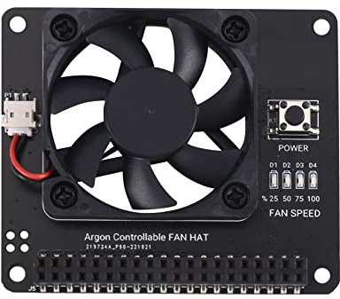 Hduacuge FAN HAT for 4B 3B+ 3B PWM Software Control Fan Function Power Button Fit for NEO Case for Pi 4 Replacement Spare Parts