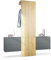 Vladon Garderobe Carlton Set 3, Made in Germany, Wandgarderobe aus Flur-Paneel & 2 Schubladen-Kommoden, Anthrazit matt/Eiche Natur (157 x 193 x 35 cm)