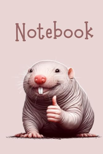 Naked Mole Rat Approves Essential Paperback Notebook: 120 Lined Pages Essential Paperback Notebook