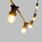 Luccika catenaria di luci da 5 metri con 10 lampadine trasparenti a led bianco caldo su cavo nero per uso esterno ed interno IP 44 31V bassa tensione
