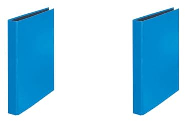 Original Falken YourColor Ringbuch. Made in Germany. 2-D-Ring-Mechanik DIN A4 Füllhöhe 25 mm blau Kalender Organizer Ring-Ordner Hefter Plastikordner ideal für Büro und Schule (Packung mit 2)