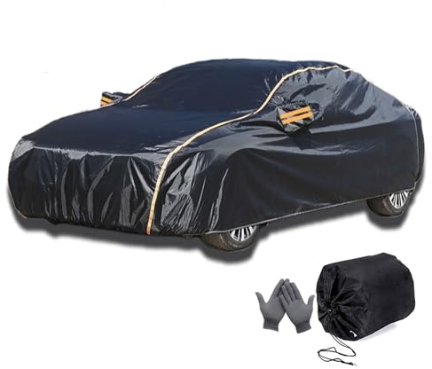 Autoabdeckung für Volkswagen Golf 7, wasserdichte Vollgarage, maßgeschneiderte Autoplane (Aufbewahrungstasche*1 Diebstahlsicherung*1 Handtuch*1 Handschuhe*1)