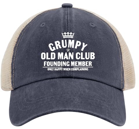 MRUDM Grumpy Old Man Club Hat Trucker Hat Men Vintage Mesh Baseball Cap for Summer