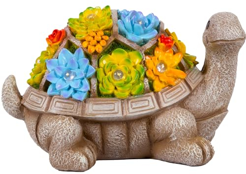Gadgy Solar Gartenleuchte für außen - wasserfeste Solarleuchte mit Schildkröten-Design, Dekolampe für Terrasse, Garten & Balkon, schöne Lampe für nachhaltige Beleuchtung
