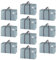 VENO 10 Pack Moving Bags and Large Christmas Storage Bins with lids. Alternative to Moving Boxes, Packing Supplies for College. Extra Large Heavy Duty Totes for Packaging (Light Blue Matte, 10 Pack)