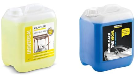 Kärcher 5 L Canister Pressure Washer Detergent, Universal Cleaner & 5 L Canister Pressure Washer Detergent, Car Shampoo