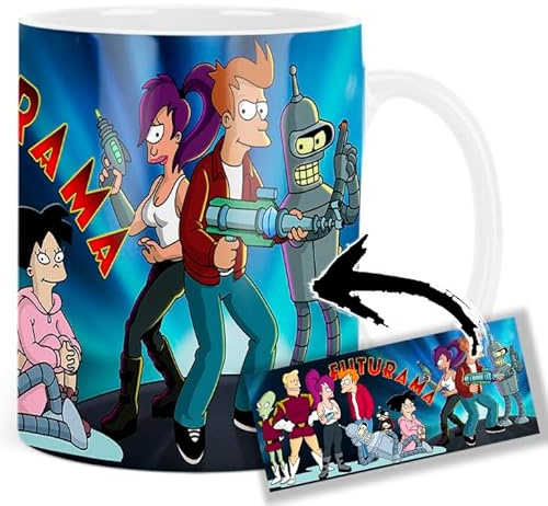 Futurama Bender Philip J. Fry Turanga Leela Zapp Brannigan Tasse Keramikbecher Mug