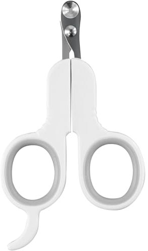Anseom Cat Nail Clippers Gray White Pet Claw Scissors Stainless Steel Cat Claw Trimmers Circular Cut Hole Clippers for Cats Puppies Kittens Small Dogs and Any Small Pets