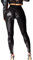 Mstaad Lackleder-Leggings für Damen, hohe Taille, Po-Lift-Leggings, Lackleder, glänzende Hose, Konzertanzüge, Schwarz:, L