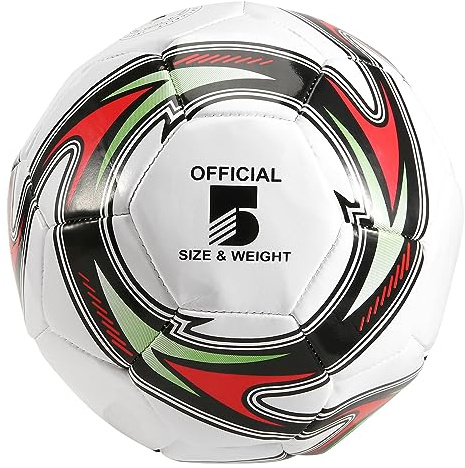 Smallterm Professioneller Fußball Größe 5 - Offizieller Trainings- und Wettbewerbsball für Draußen - Rot