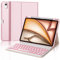 IVEOPPE Clavier iPad Air 11 Pouces M3/M2 (2025/2024), Coque Clavier AZERTY Français rétroéclairé 7 Couleurs Détachable sans Fil Bluetooth pour iPad Air 11 M2 2024/M3 2025 11 Pouces, Rose