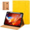 DTTO for iPad Pro 11 inch Case (M4) 2024, Premium Leather Business Folio Stand Cover with Pencil Holder - Auto Wake/Sleep and Multiple Viewing Angles, Yellow
