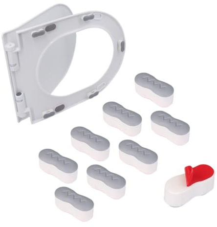 Paraurti di ricambio per sedile del water universale, 8 Pezzi Paracolpi per Sedili WC, Paracolpi in Plastica per Copriwater, Distanziali antirumore con adesivo, multicolore