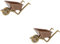 BCOATH 2 Pièces modèle de Chariot Jouet de Chariot de Simulation modèle Miniature décor Décoration de Jardin Miniature transpalette Manuel Mini Panier décor de Mini Chariot Abdos Brown