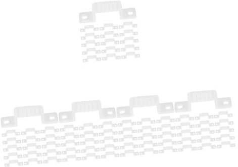 Angoily 5 Sätze Lichtleistenschlitz Befestigungsclips Für Neonlicht Led-streifenlichthalter Led-lichtclips Lichtbandklemme Lampenschnalle Lichtleistenhalter Transparent Pp 100 Stück * 5