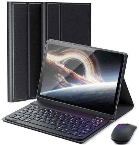 Case Keyboard for Samsung Galaxy Tab A7 Lite 8.7 inch 2021 - Mouse and Detachable Magnetic Keyboard Slim Case Auto Sleep/Wake (Black)