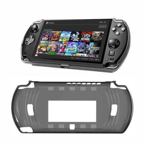 Protective Cover Case for GPD Win 4 Handheld Gaming PC, TPU Skin Sleeve Anti-Drop Shockproof Shell Case for Win 4 Game Console Accessories (Translucent black)