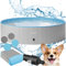 tectake® Piscina Plegable para Perros, Piscina Mascotas, Bañera para Perros, PVC Resistente, Bañera Plegable para Gatos, Pet Pool, Piscina Desmontable Antideslizante, Accesorios Perro - 120 cm