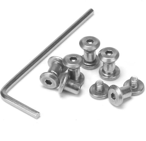 KINDPMA 35 Sets M3*5mm Verbindungsschrauben Möbelschrauben Hülsenschrauben Möbelverbinder Schrankverbinder Innensechskant Edelstahl Flachkopfschrauben Hülsenmutter für Schränken,Holzbret,Türgriffen