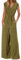 Generisch Damen Sommer Freizeitanzug Casual Hausanzug Ärmelloses V-Ausschnitt Fliege Crop Top Weite Bein Hosen Loungewear Set 2 Teiliges Bequemer Trainingsanzug Streetwear