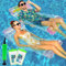 Pgtc 2 Stücke Outdoor Wasserhängematte aus umweltfreundlichem PVC - Schweregewicht Schwimmende Hängematte mit Glitzer Farbverlauf, Einzelperson Aufblasbares Schwebebett für Pool/See/Strand
