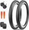 ZUKKA 2er-Pack Faltbarer 20 Zoll Reifen 20x1.75 Mantel 47-406 Fahrrad Ersatzreifen Plus 2er-Pack 20 Zoll Schlauch für Mountainbike Kinderfahrrad, Crusier Bike, Commuter Bike